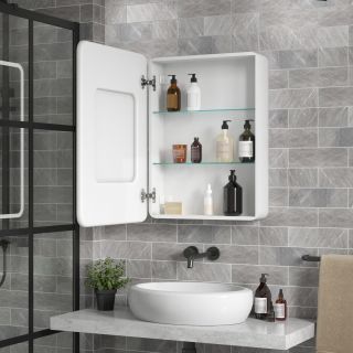 Зеркало-шкаф Reflexion Circle 60L RF2109SR с подсветкой 60х80